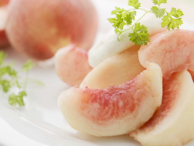 Обои картинки фото еда, персики, сливы, абрикосы