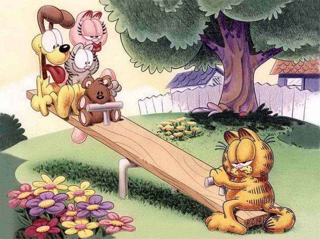 Обои картинки фото мультфильмы, garfield