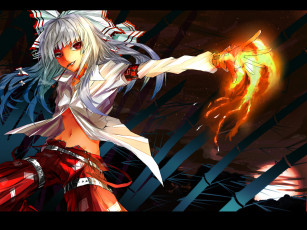 Картинка fujiwara no mokou аниме touhou