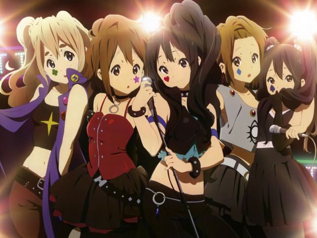 Обои картинки фото аниме, on, девушки