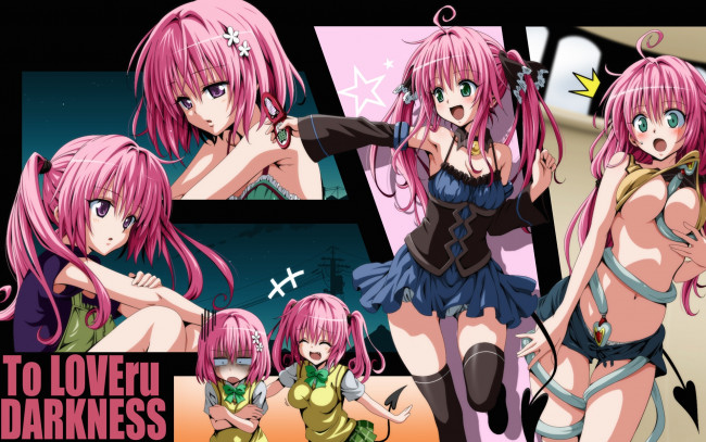 Обои картинки фото аниме, to, love, ru, девушки