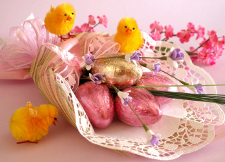 Картинка праздничные пасха цыплята яйца