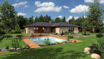 Картинка 3д графика architecture архитектура ландшафт дом