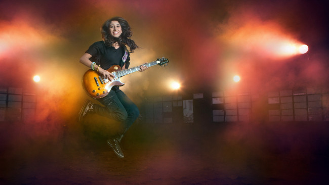 Обои картинки фото музыка, другое, девушка, гитара