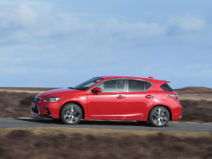 Картинка автомобили lexus красный 2014 uk-spec f-sport ct 200h