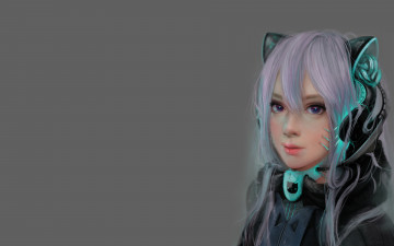 Картинка девушка аниме -headphones+&+instrumental