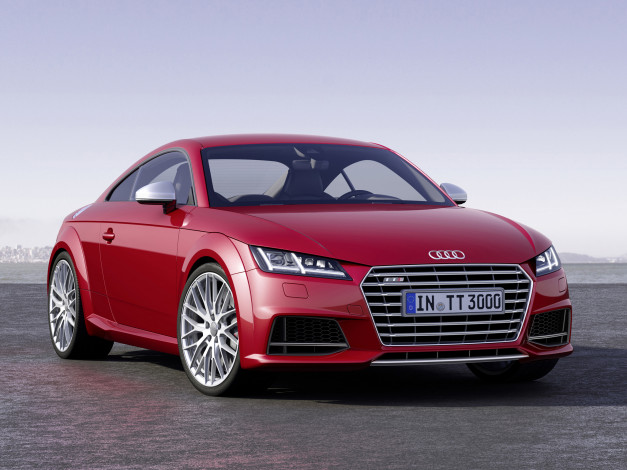 Обои картинки фото автомобили, audi, красный, 2014, coupе, tts