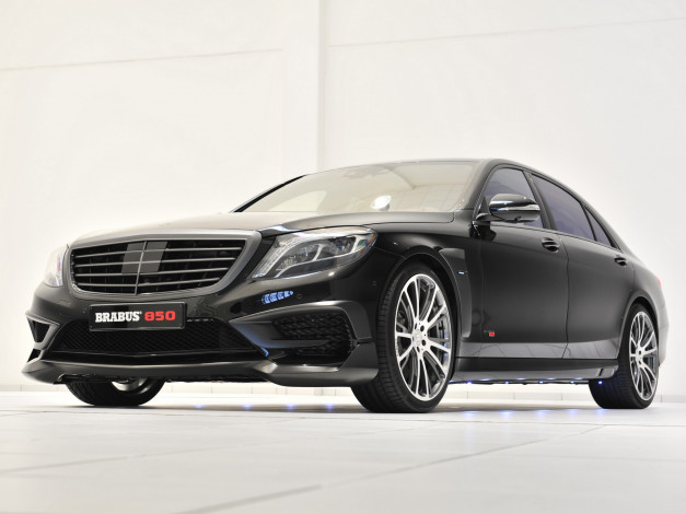 Обои картинки фото автомобили, brabus, 2014, w222, amg, s, 63, темный