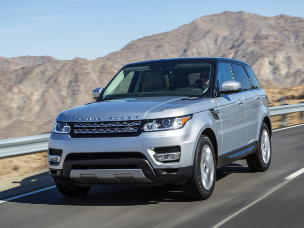 Обои картинки фото автомобили, range rover, range, rover, sport, us-spec, 2013, серый, hse