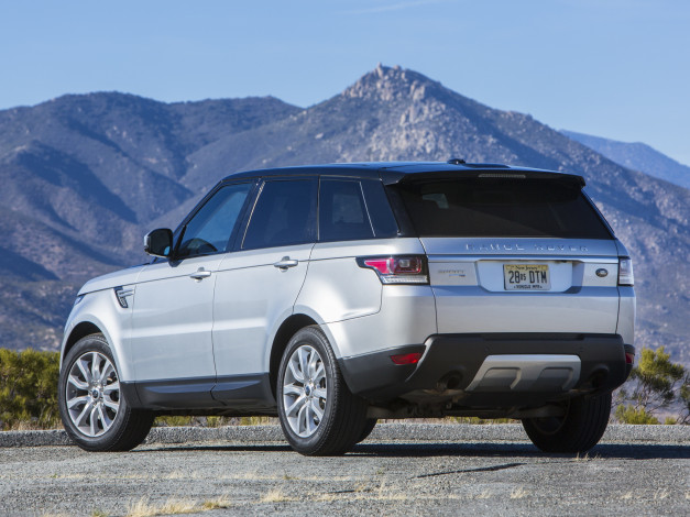 Обои картинки фото автомобили, range rover, sport, hse, us-spec, 2013, серый, range, rover