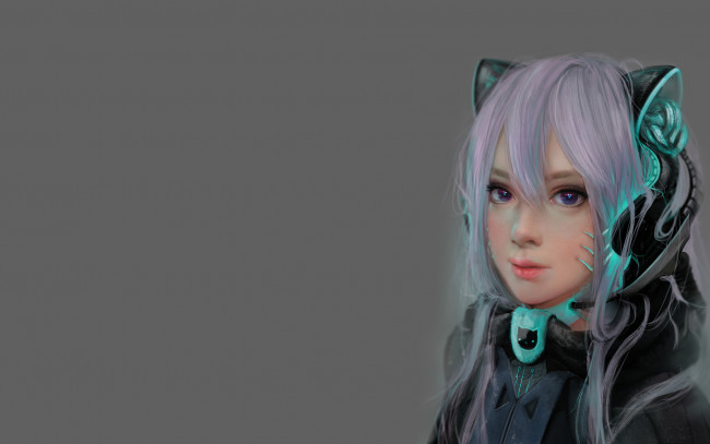 Обои картинки фото девушка, аниме, -headphones & instrumental