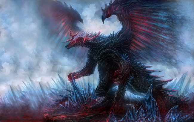 Обои картинки фото существо, фэнтези, существа, крылья, монстр