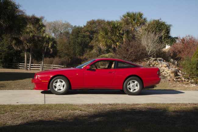 Обои картинки фото автомобили, aston martin, красный, us-spec, virage, aston, martin