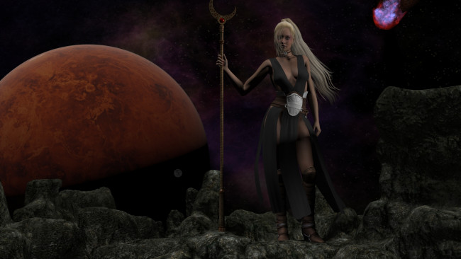 Обои картинки фото 3д графика, амазонки , amazon, девушка, взгляд, фон, тотем