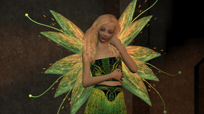 Обои картинки фото 3д графика, эльфы , elves, фея, взгляд, фон