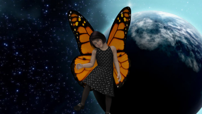 Обои картинки фото 3д графика, эльфы , elves, фея, взгляд, фон