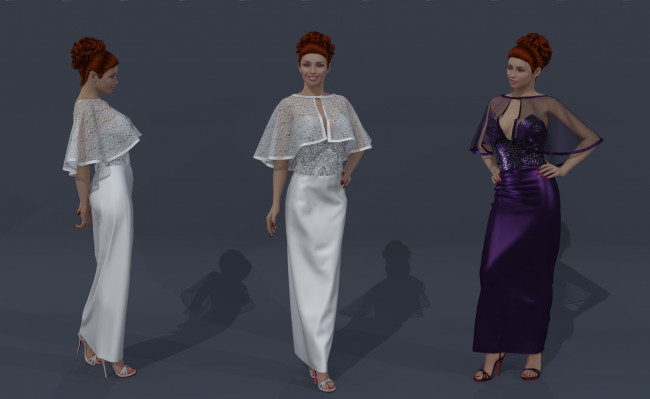 Обои картинки фото 3д графика, люди , people, взгляд, девушки, фон