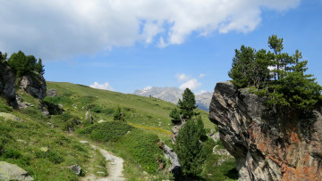 Картинка природа горы облака