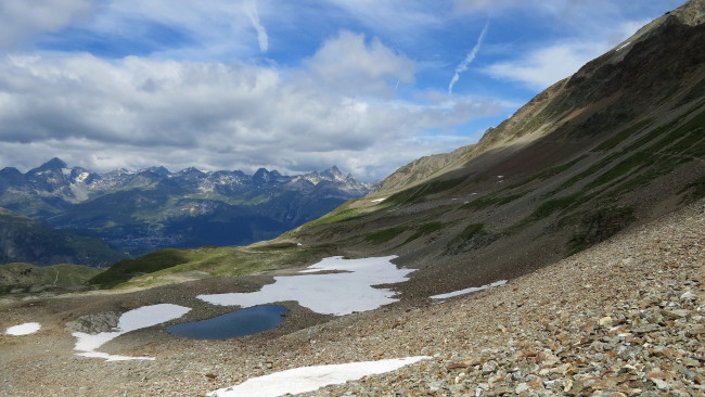 Обои картинки фото природа, горы, облака