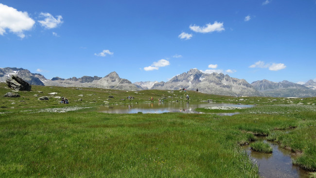 Обои картинки фото природа, горы, облака