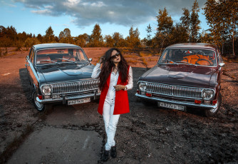 Картинка газ-+24 автомобили -авто+с+девушками газ- 24 волга модель девушка