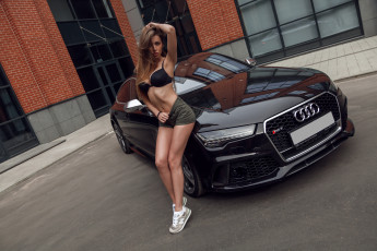 обоя автомобили, -авто с девушками, девушка, авто