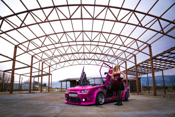 обоя автомобили, -авто с девушками, девушка, авто