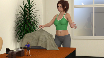 Картинка 3д+графика фантазия+ fantasy фон взгляд девушка