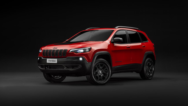 Обои картинки фото 2019 jeep cherokee trailhawk, автомобили, jeep, джип, кроссовер, красный, 2019, cherokee, trailhawk