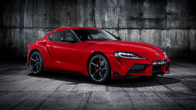 Обои картинки фото 2019 toyota gr supra, автомобили, toyota, купе, красный, supra, gr, 2019, тойота