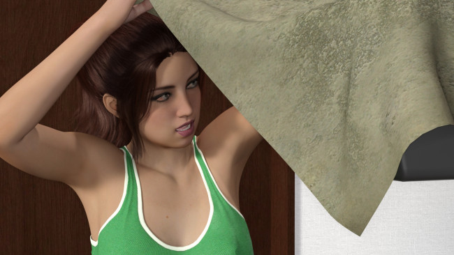 Обои картинки фото 3д графика, фантазия , fantasy, взгляд, девушка, фон