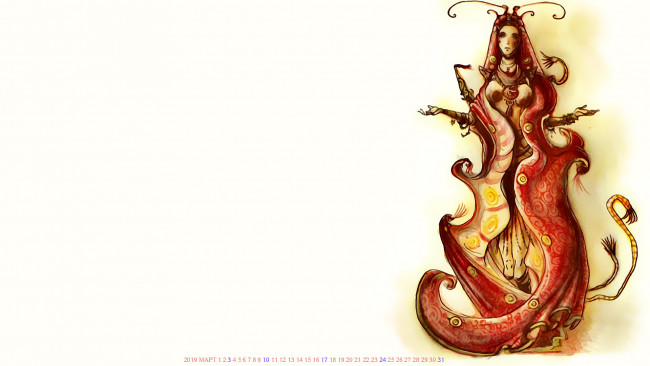 Обои картинки фото календари, фэнтези, девушка