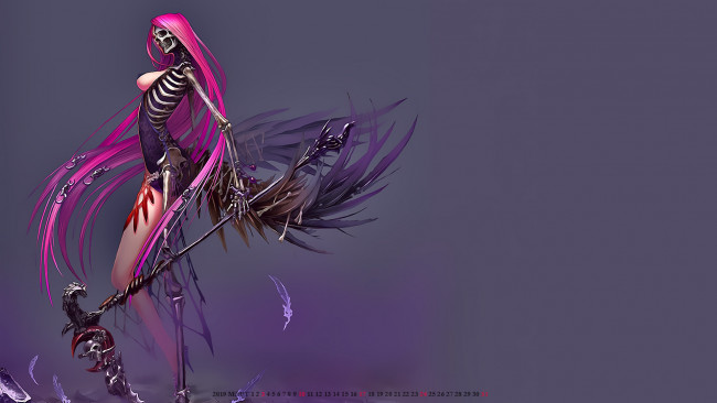 Обои картинки фото календари, фэнтези, нежить, оружие, скелет