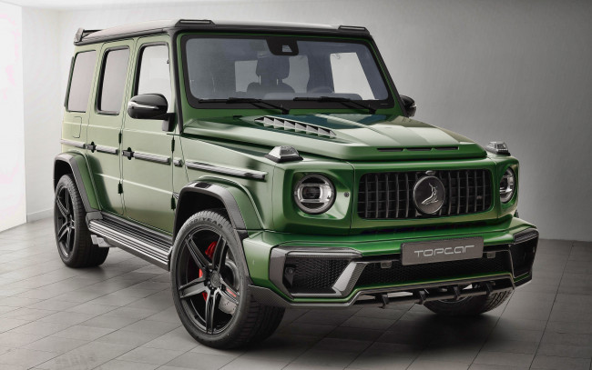Обои картинки фото topcar mercedes-benz  g-class w463, автомобили, mercedes-benz, зеленый, гелендваген, немецкие, джип, внедорожник, topcar, тюнинг