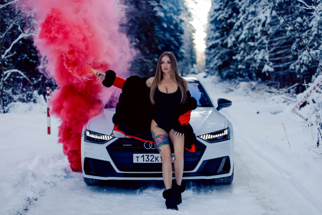 Обои картинки фото автомобили, -авто с девушками, девушка, авто