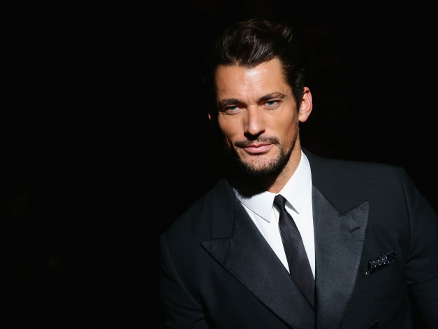 Обои картинки фото мужчины, david gandy, галстук, рубашка