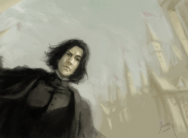 Обои картинки фото рисованное, кино,  мультфильмы, северус, снейп, зельевар, маг, хогвардс