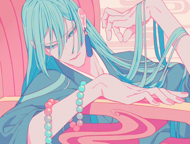 Обои картинки фото аниме, touken ranbu, танец, мечей