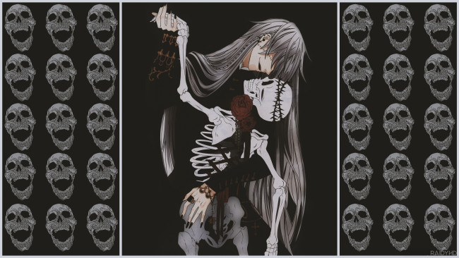 Обои картинки фото аниме, kuroshitsuji, темный, дворецкий