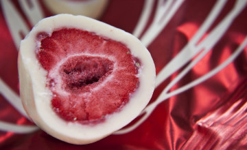 Картинка еда клубника +земляника сливки