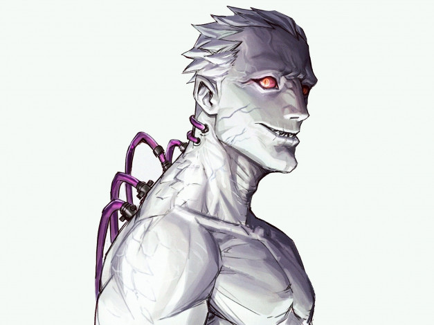 Обои картинки фото фэнтези, существа, трубки, оскал