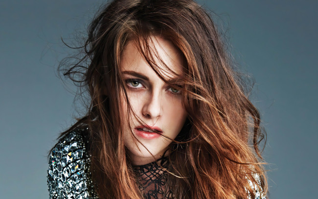 Обои картинки фото девушки, kristen stewart, шатенка, лицо