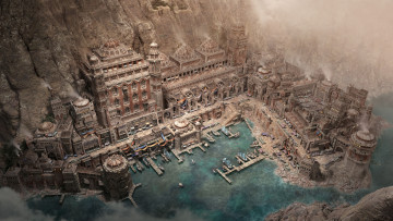 Картинка фэнтези иные+миры +иные+времена город порт