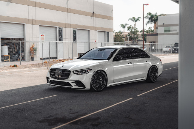 Обои картинки фото mercedes-benz w223, автомобили, mercedes-benz, mercedes, w223, s, class, white, sedan