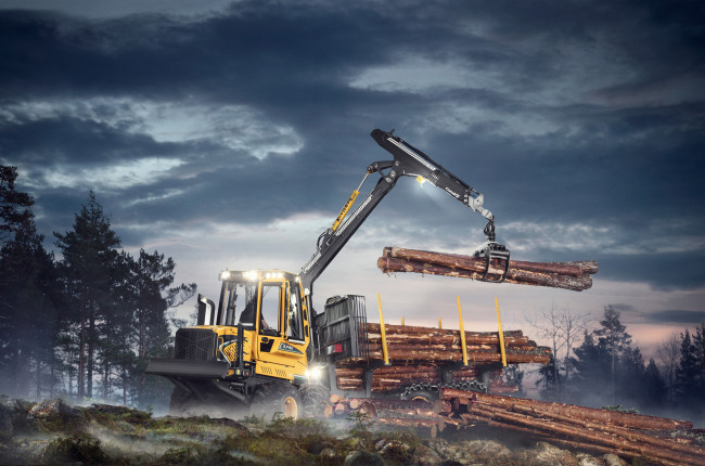 Обои картинки фото техника, лесоповалочная техника, eco, log