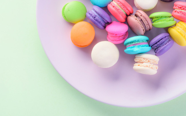 Обои картинки фото еда, макаруны, лакомство, ассорти