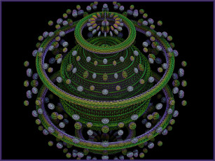 Картинка 3д графика fractal фракталы фон цвета узор