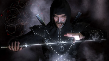 Картинка 3д графика military меч воин