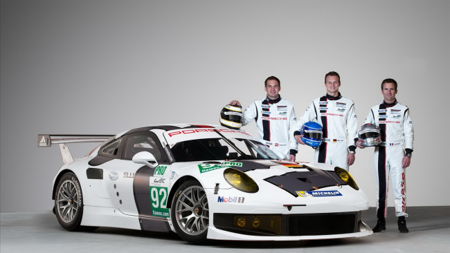 Обои картинки фото спорт, формула, rsr, gt3, 911, porsche, пилоты