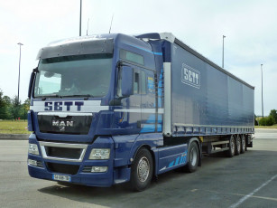 Картинка man автомобили контейнеровоз тягач грузовик